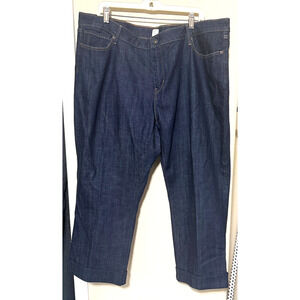 Levi's Jeans Womens 24W Blue Demi Curve Cropped Wide Leg Cuffed stretch denim